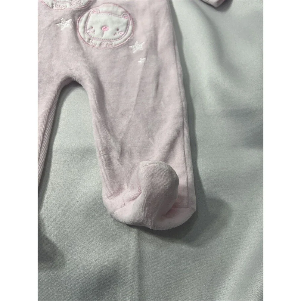 Vintage Pitter Patter Pink Baby Footed One Piece sz 0-3 Months - Picture 6 of 10